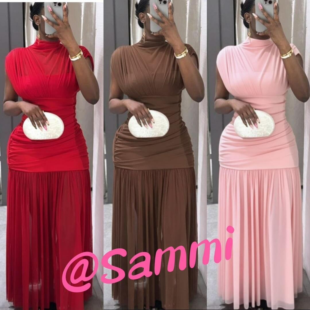 Robe élégante plissée femme