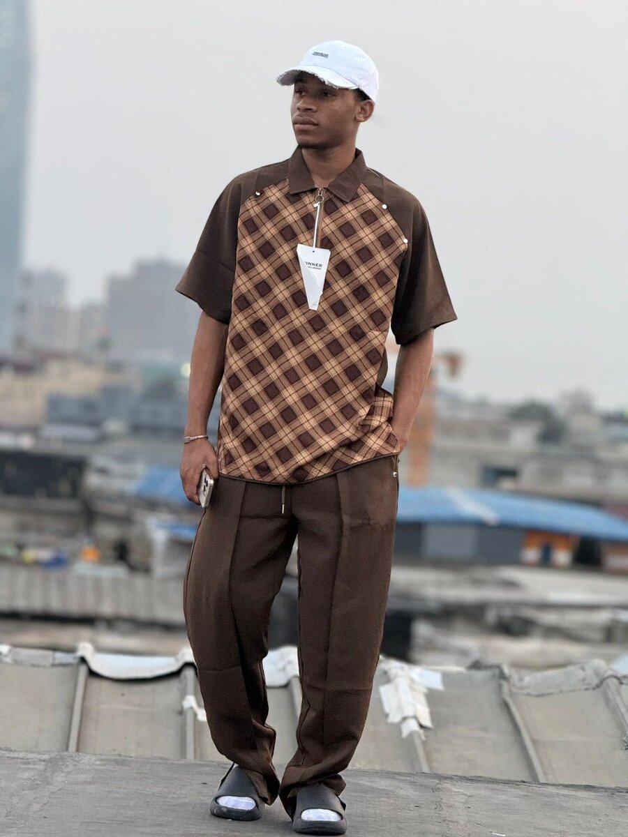 Ensemble homme chic plaid et pantalons