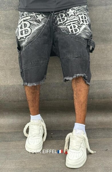 Short en jean décontracté homme