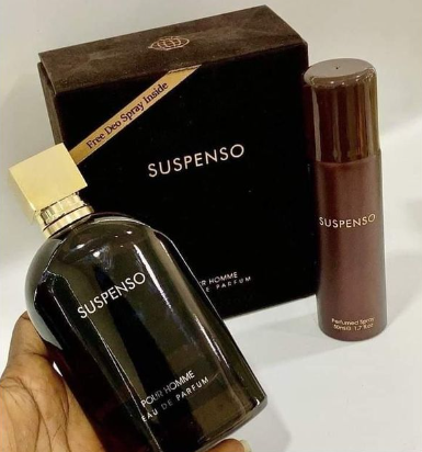 Fragrance World Suspenso + Deo Original Teneur 48h Parfum Intense Pour (Hommes) Authentique