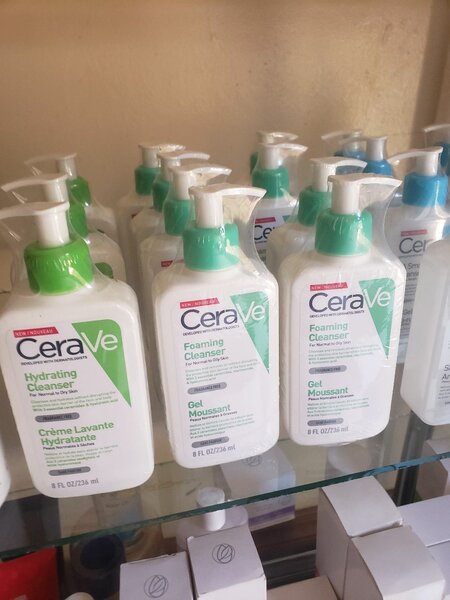 Cerave foam, hydrating and SA smoothing cleanserrs