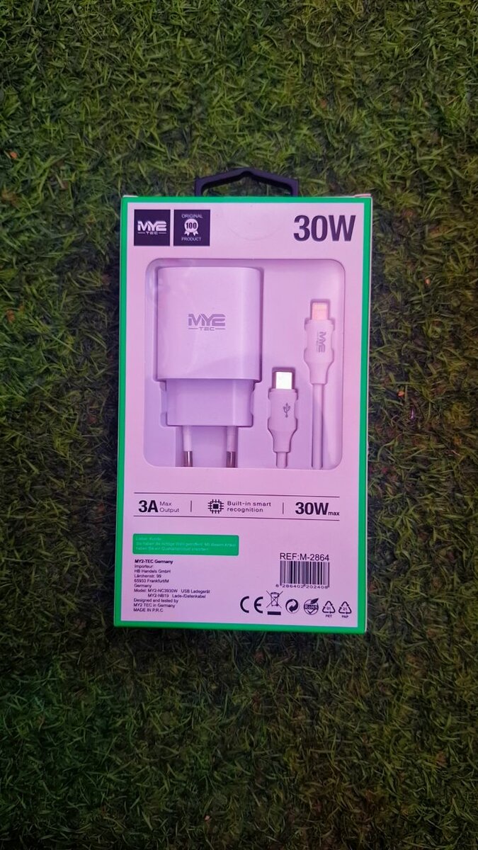 German made 30W super fast charger for Iphones