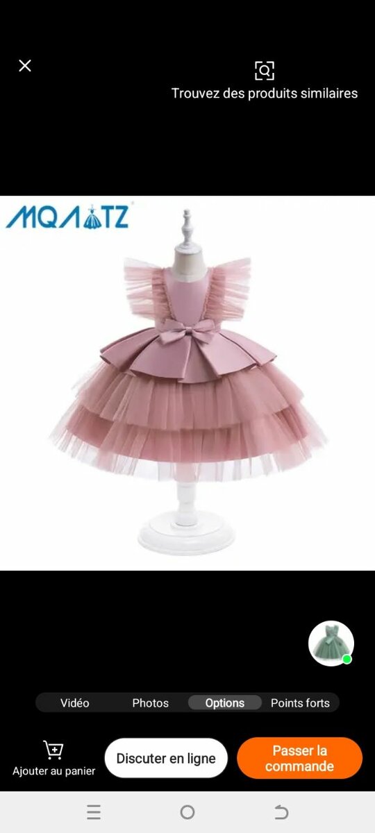 Robe de princesse enfant