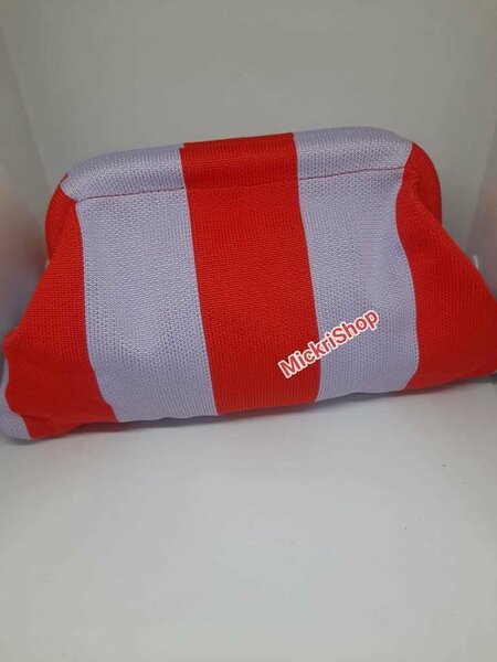 Pochette Rayée Rouge et Violet