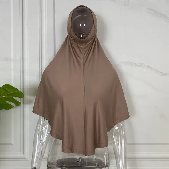Hijab en jersey doux brun