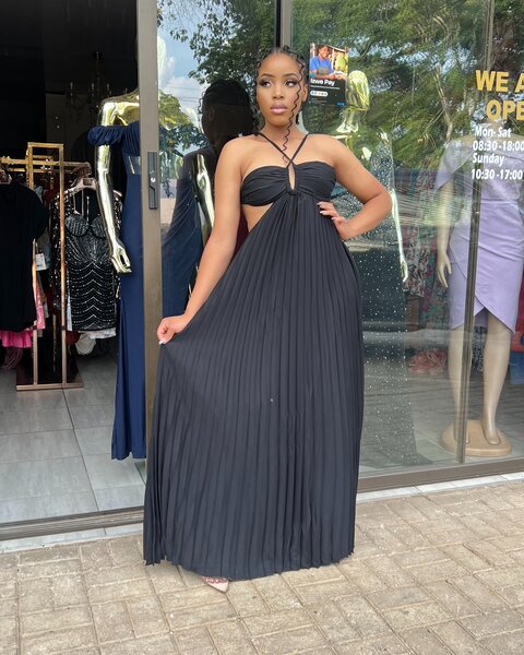 Cotton long Sundress black