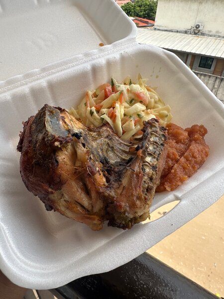 Morceau de poulet braisé