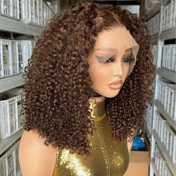 Perruque synthétique curly marron