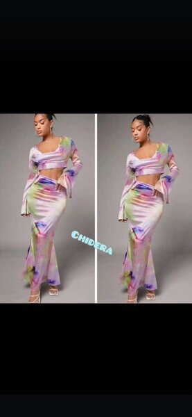 Ensemble jupe fendue chic