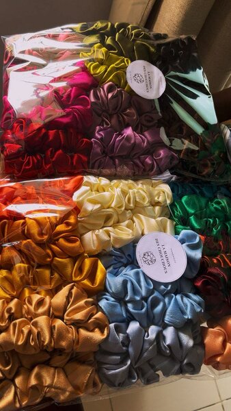 Colorful Satin Hair Scrunchies