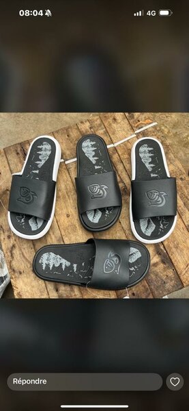 Sandales homme noir et blanc