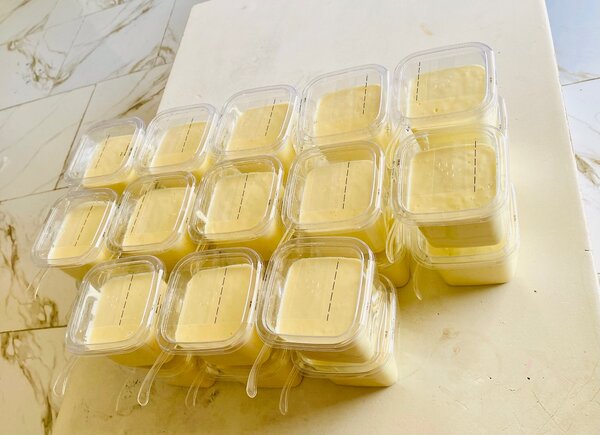 Dessert crémeux en portions pratiques