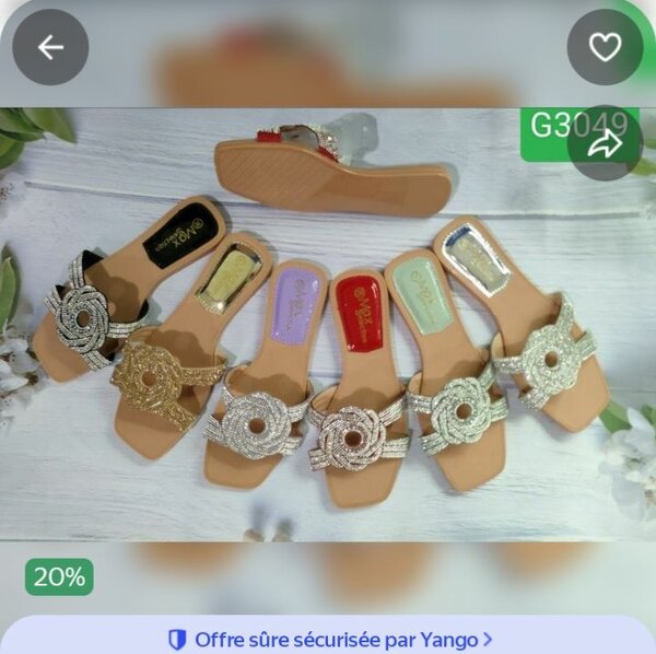 Sandales glamour pailletées