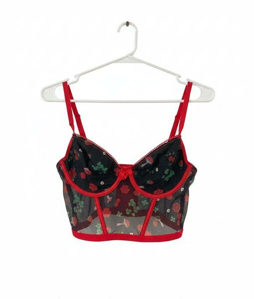 Corset Bustier Fleur Rouge