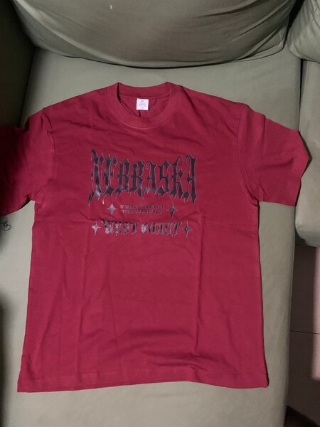 T-shirt rouge imprimée