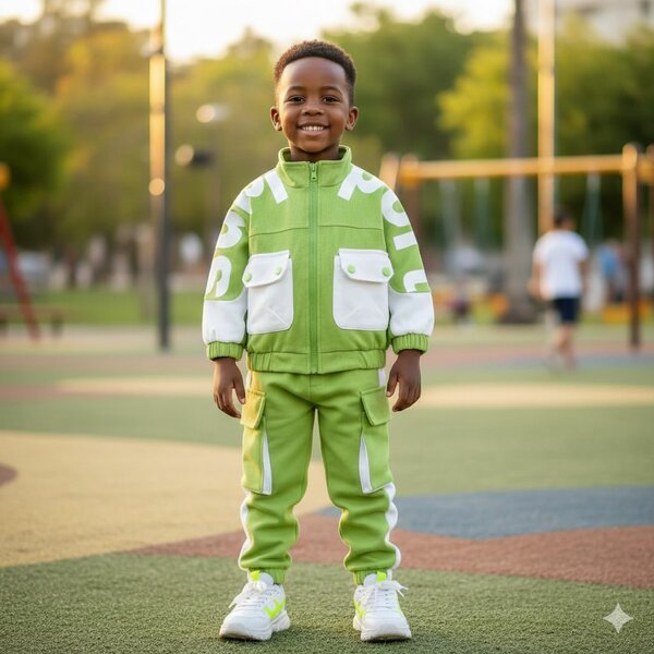 Survêtement enfant vert style