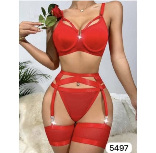 Ensemble lingerie sexy rouge