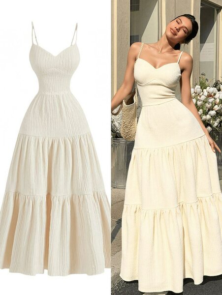 Robe maxi élégante avec bretelles