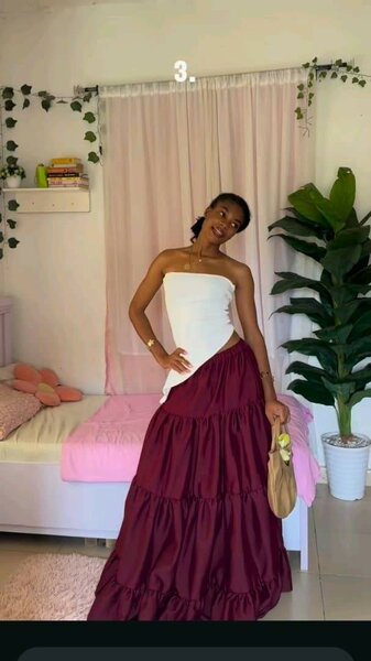 Robe longue rouge bordeaux