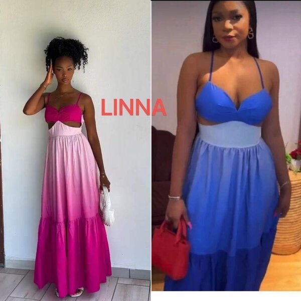 Robe longue dégradée élégante