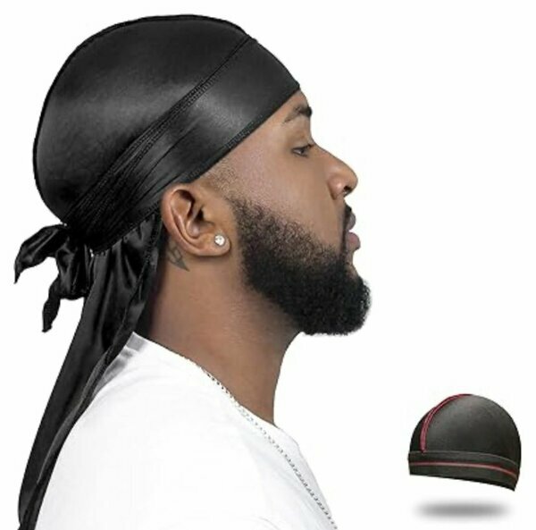 Durag noir tendance homme