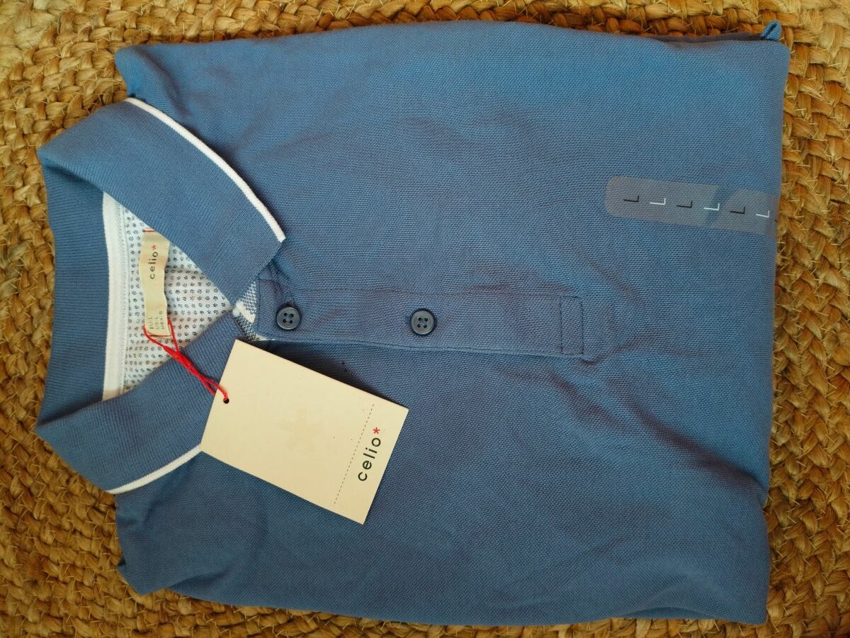Polo bleu pour homme Celio