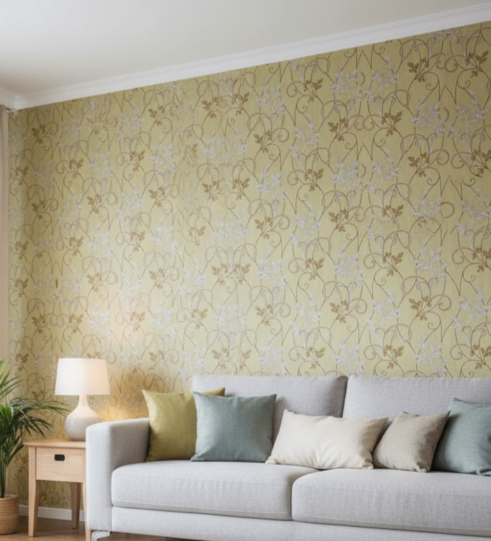 Papier Peint Floral Élégant