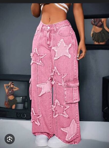 Jean large étoilé