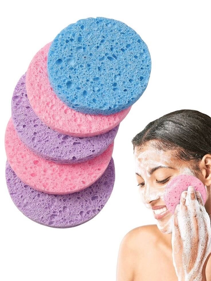 Éponges visage exfoliantes
