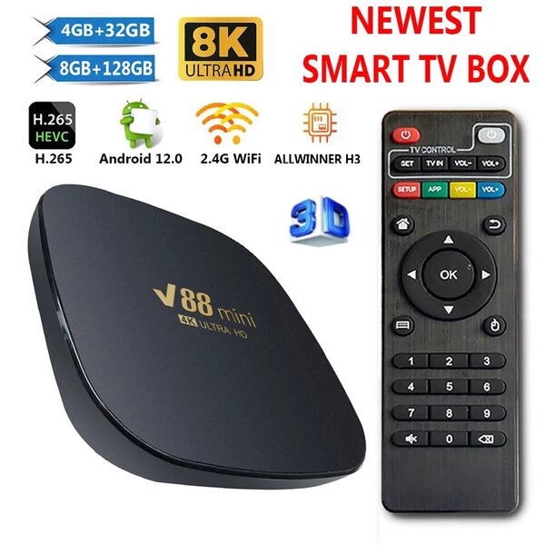 Box TV Smart V88 Mini 4K