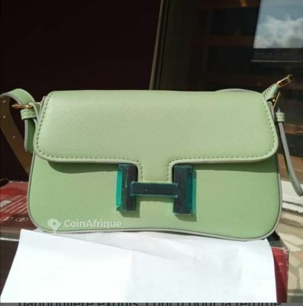 Sac à main vert en cuir Hermès