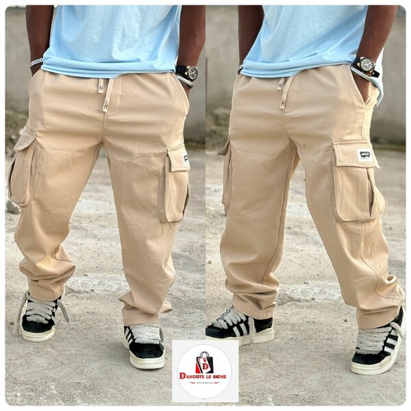 Pantalon Cargo Beige Hommes