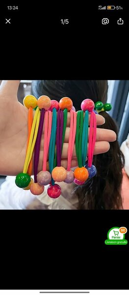 Élastiques à cheveux colorés