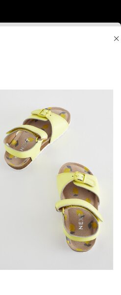 Neon Yellow Leather Sandals