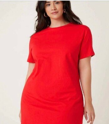 Robe T-shirt Rouge Chic
