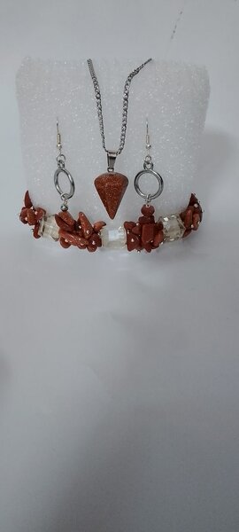 Set bijou collier et boucles d'oreilles