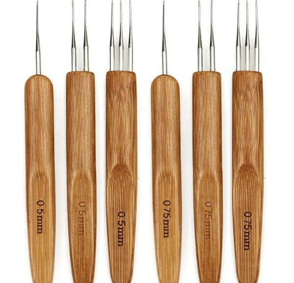 Aiguilles de perlage en bois