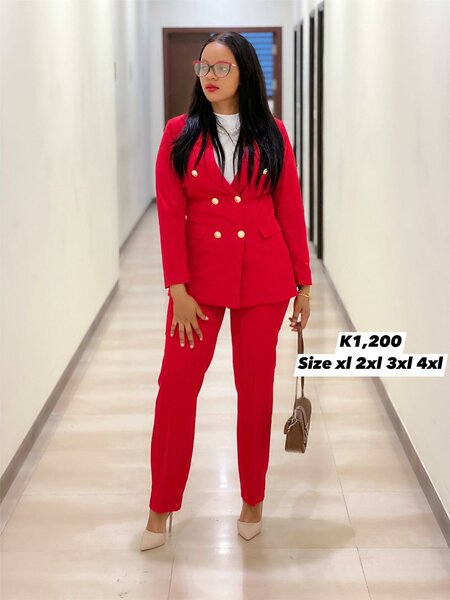 Women's red suit