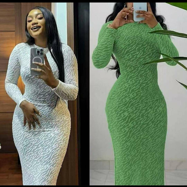 Robe moulante à manches longues