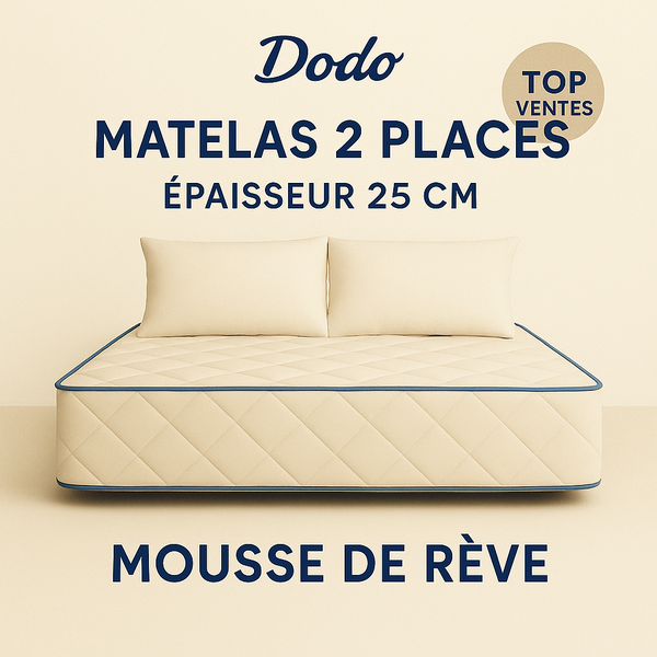 MATELAS 2 PLACES 25 CM