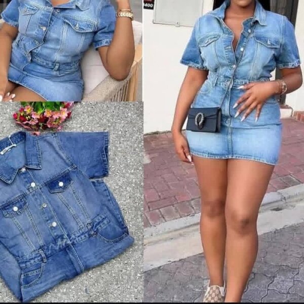 Robe en jean tendance femme