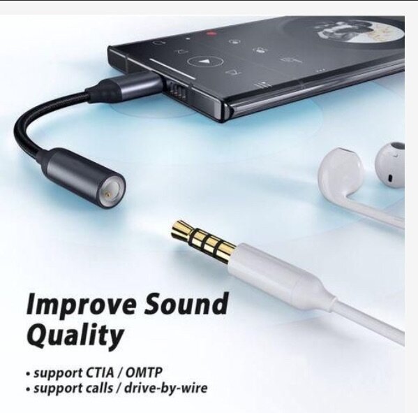 USB-C to 3.5mm Jack Adapter Cable, Headphone connecter