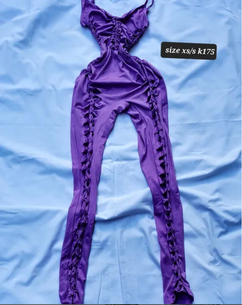 jumpsuit purple