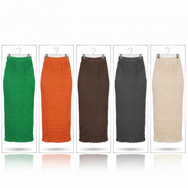 Jupe Longue Texturée Élégante