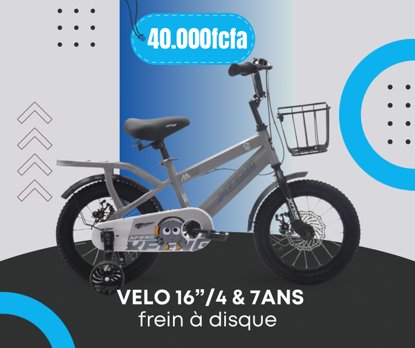 Vélo Enfant 16" avec Freins