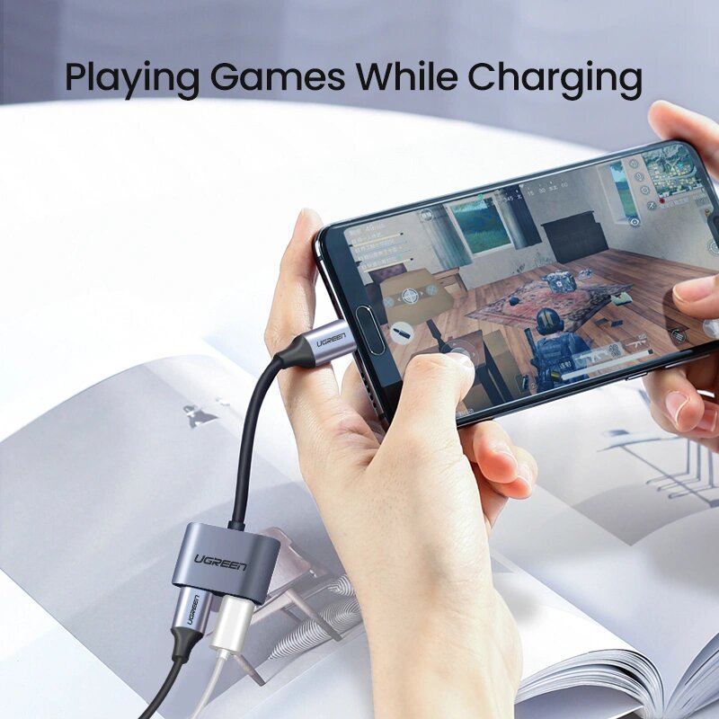 Adaptateur USB-C UGREEN pour écouteurs et chargeur