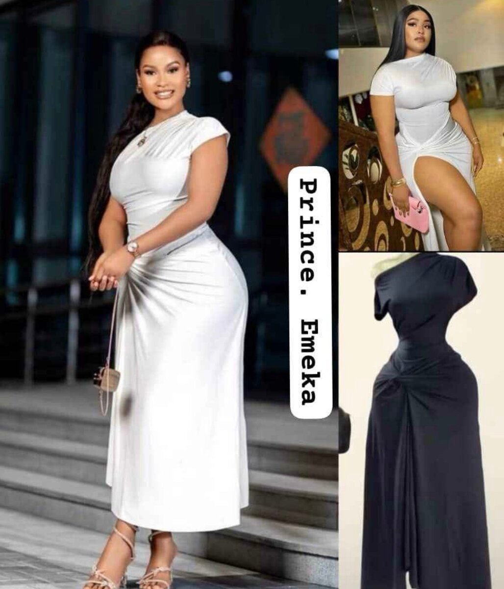 Robe élégante avec fente haute