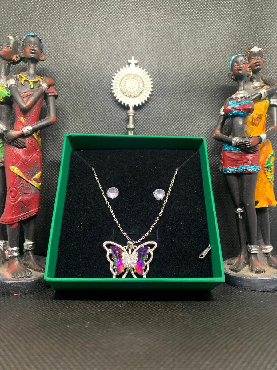 Silver Butterfly Necklace for Women