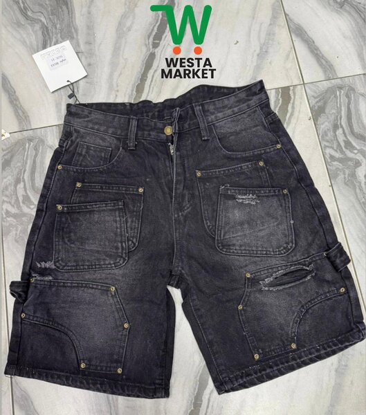 Short en jean décontracté