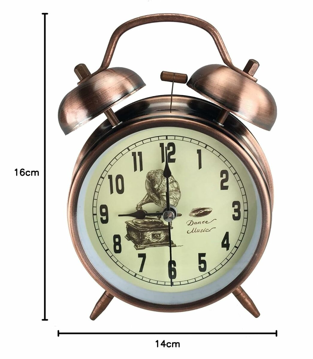 Réveil Vintage Rétro Métallique